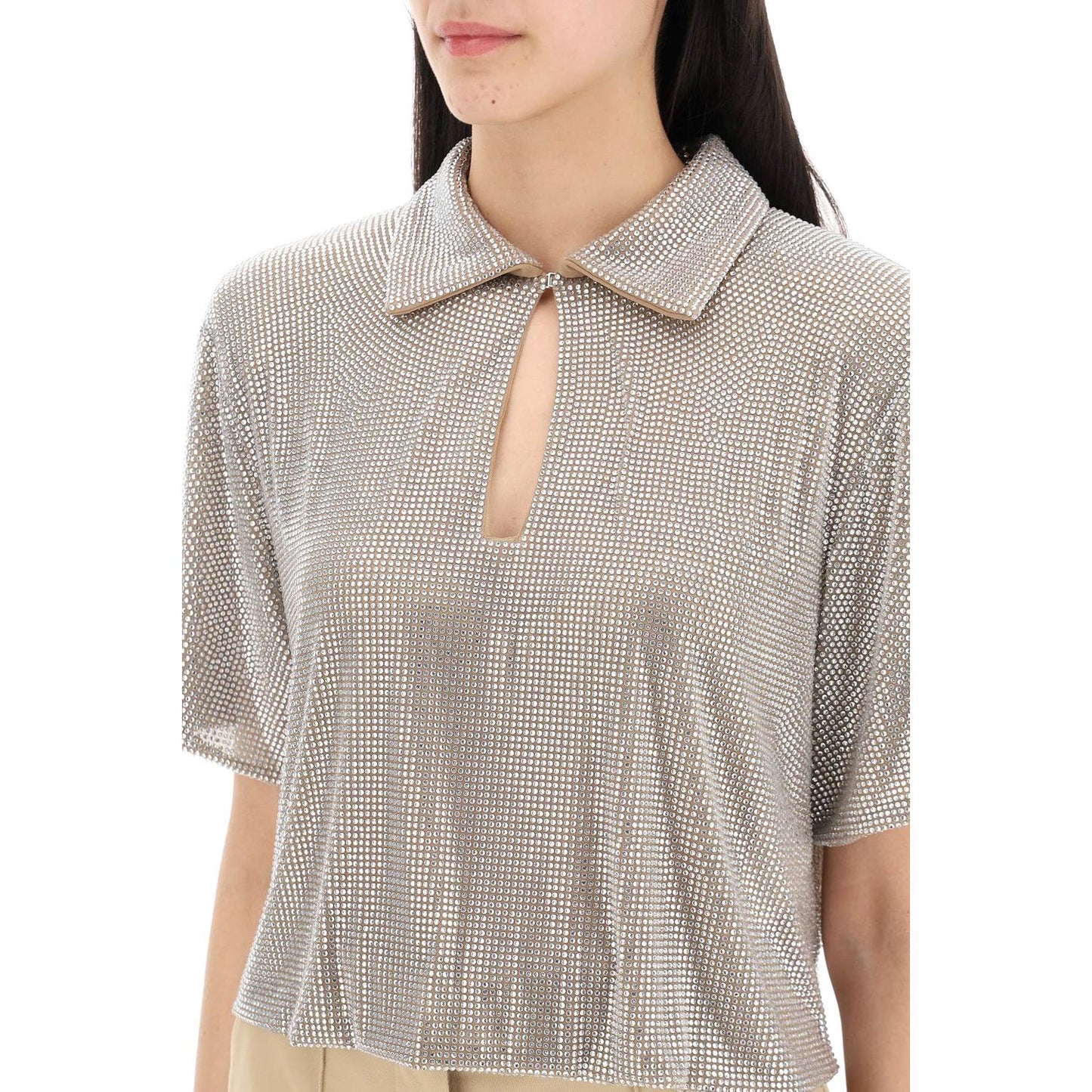 Giuseppe Di Morabito "mesh top with rhinest Topwear Giuseppe Di Morabito