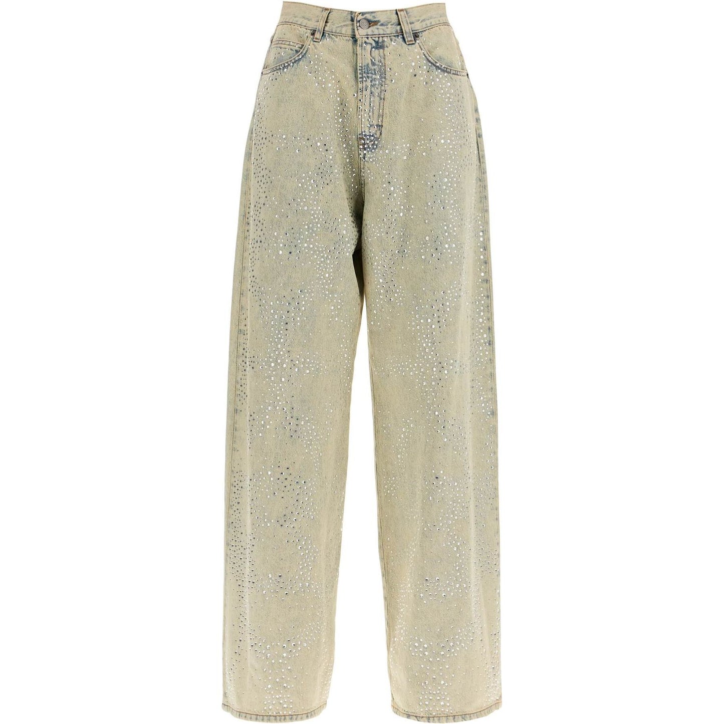 Giuseppe Di Morabito wide leg jeans with rhinestones Jeans Giuseppe Di Morabito