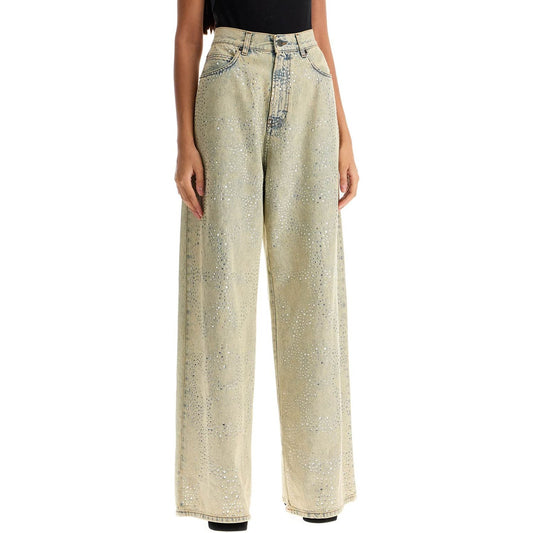 Giuseppe Di Morabito wide leg jeans with rhinestones Jeans Giuseppe Di Morabito