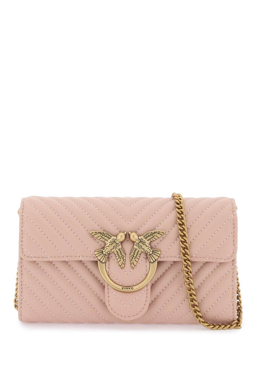 Pinko love bag chevron crossbody bag