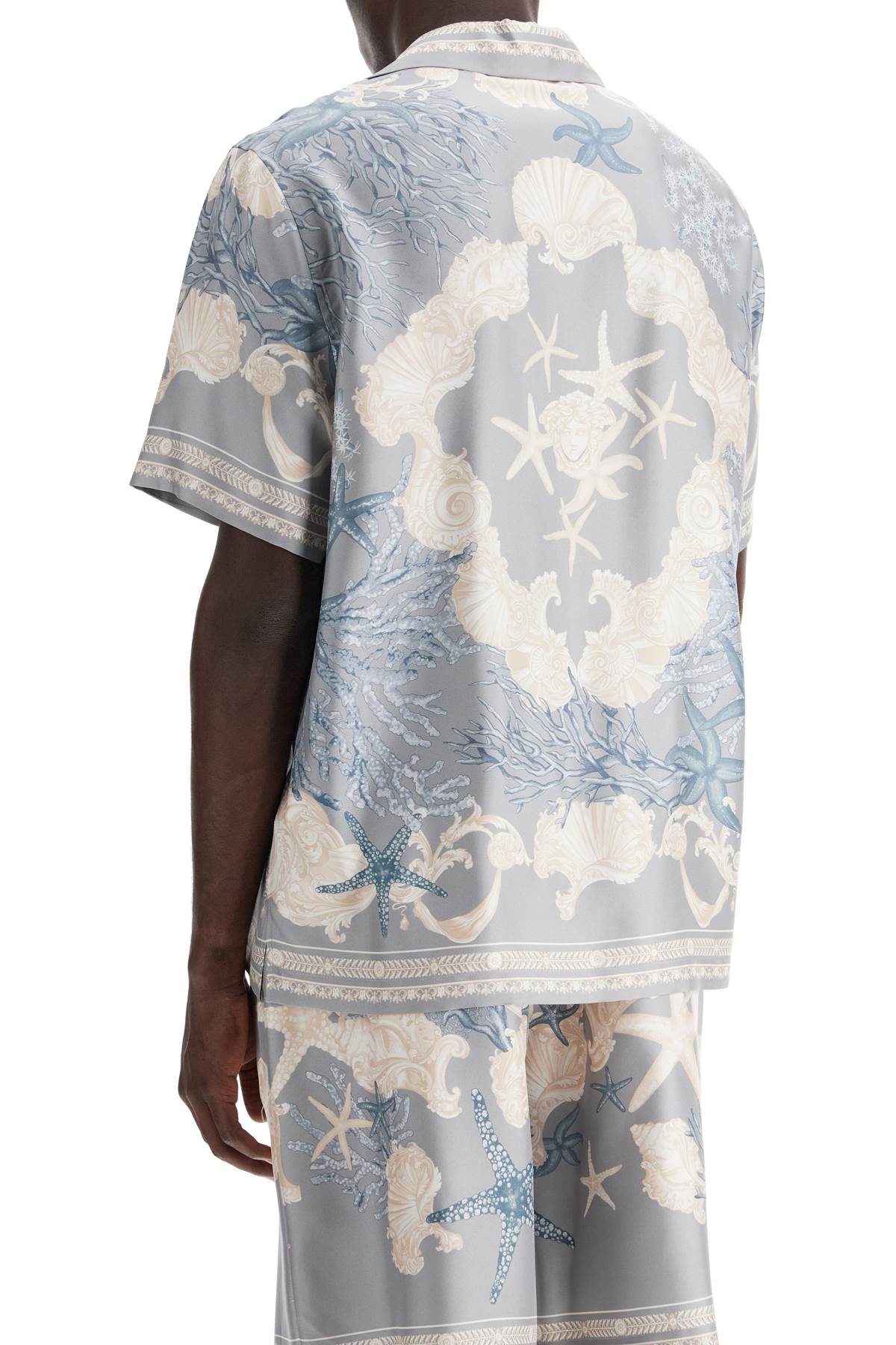 Versace baroque printed silk bowling shirt set for the Shirts Versace