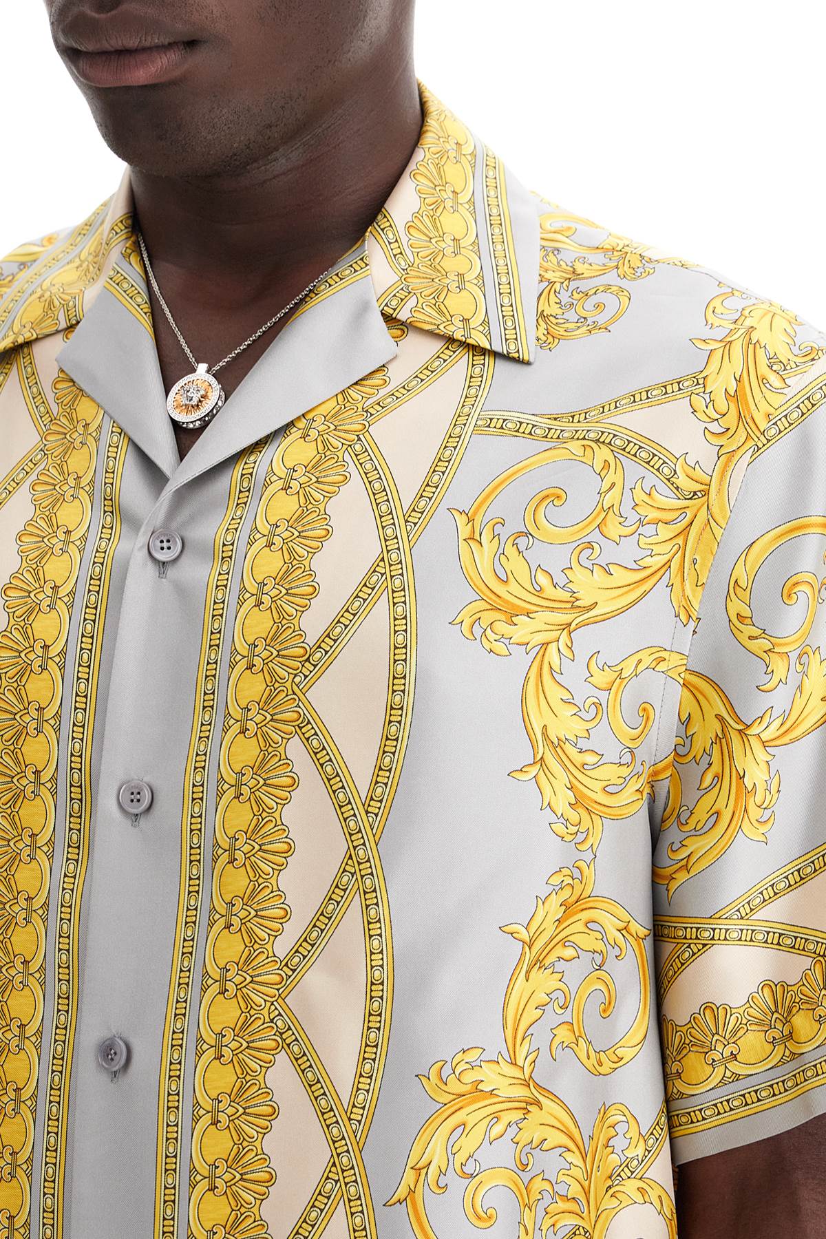 Versace 'printed silk bowling shirt from the gods' collection Shirts Versace