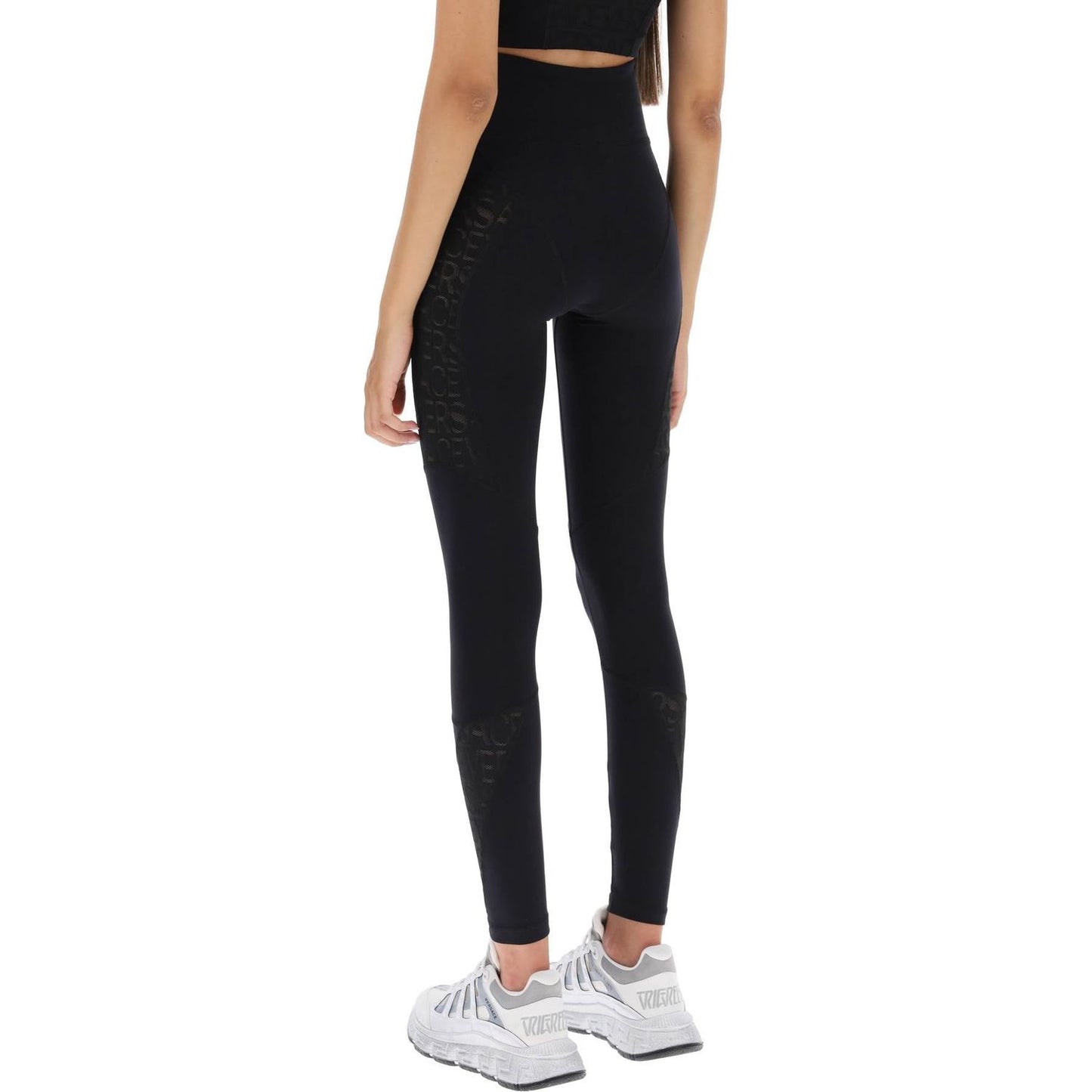 Versace sports leggings with lettering Trousers Versace