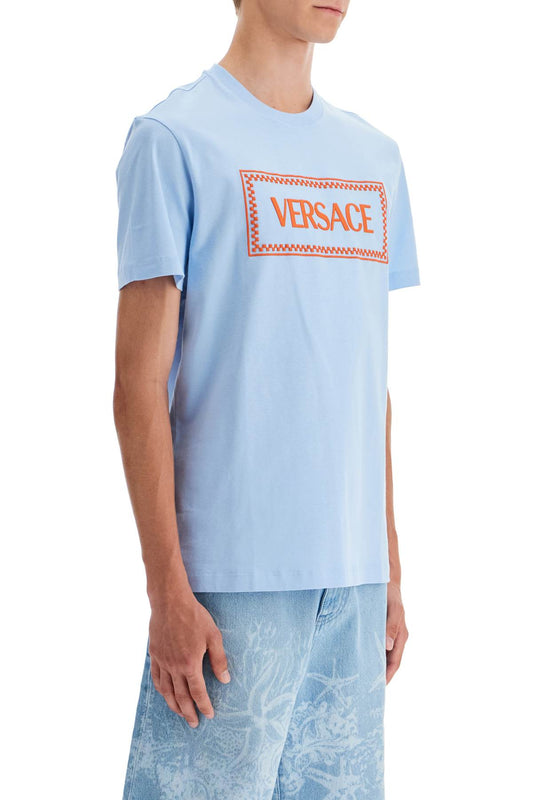 Versace embroidered logo t-shirt Topwear Versace