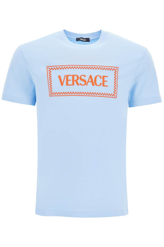 Versace embroidered logo t-shirt Topwear Versace