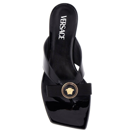 Versace gianni ribbon thong mules