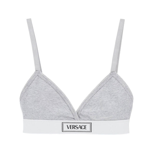 Versace '90s logo ribbed bralette Beachwear & underwear Versace