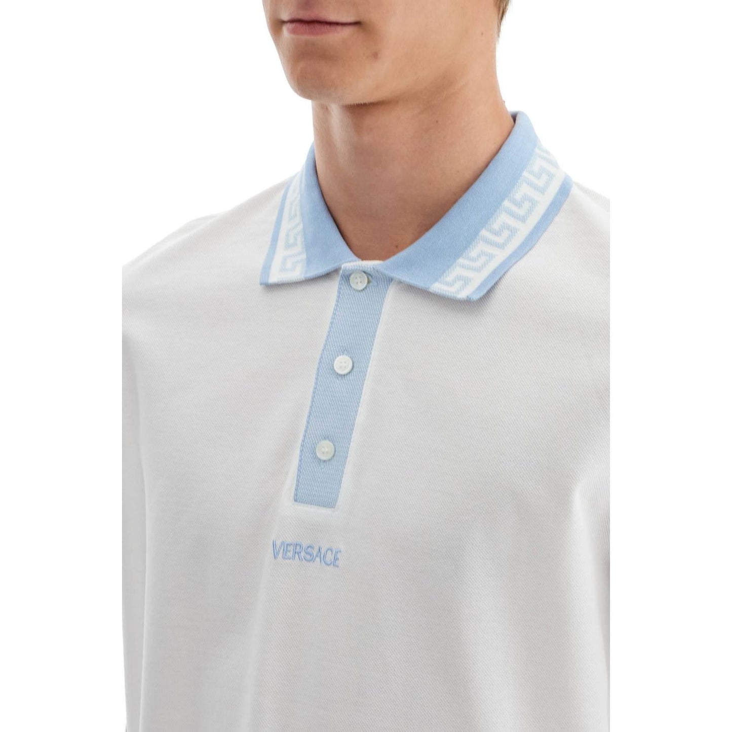 Versace polo shirt with greek motif Topwear Versace