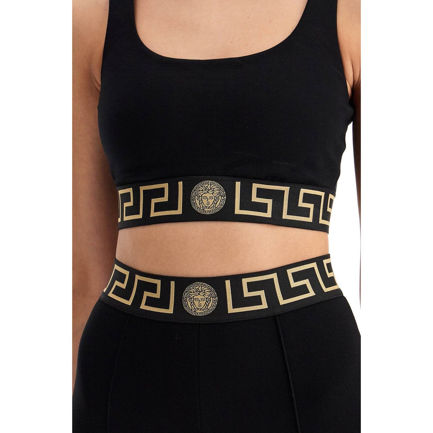 Versace 'sport bra with greek band design