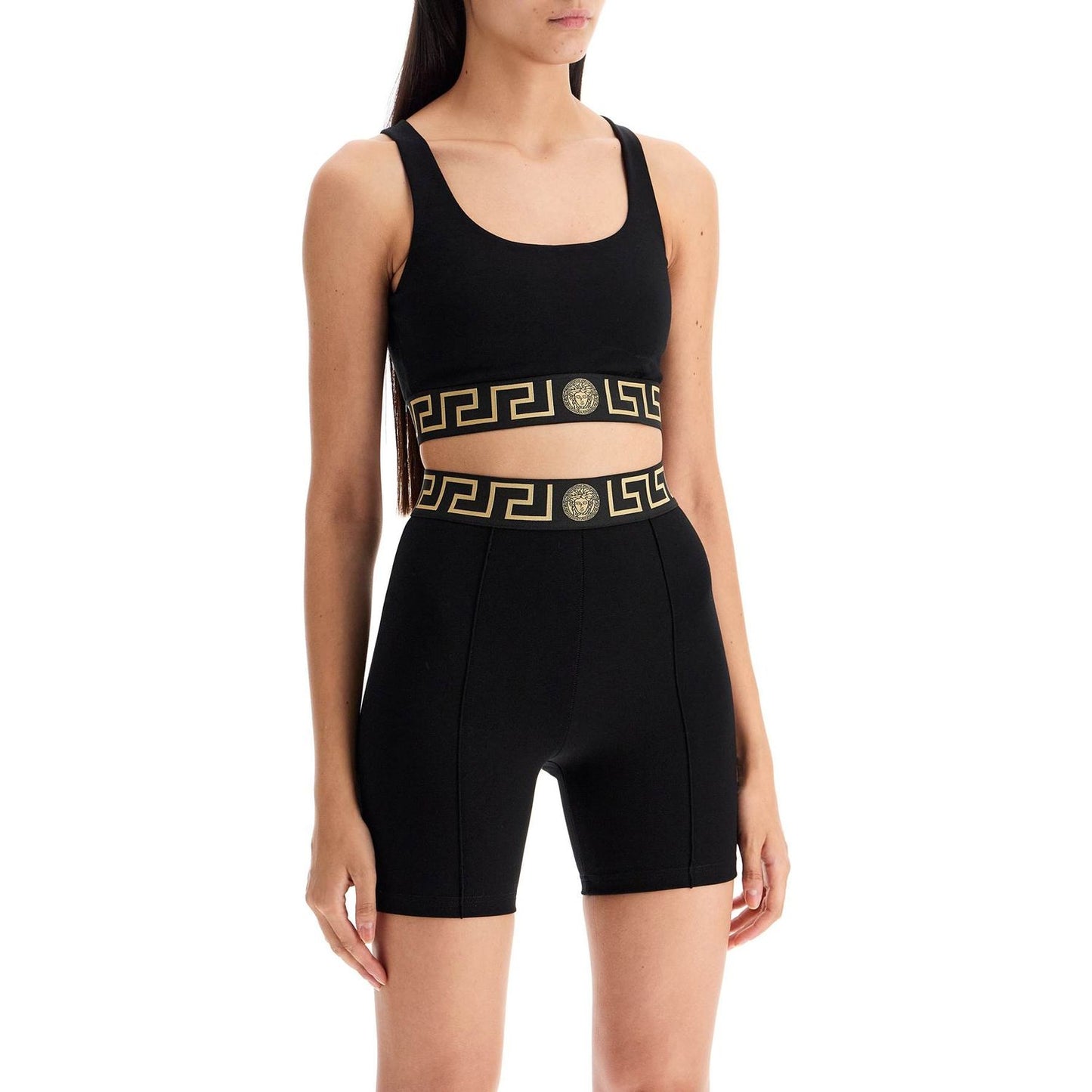 Versace 'sport bra with greek band design