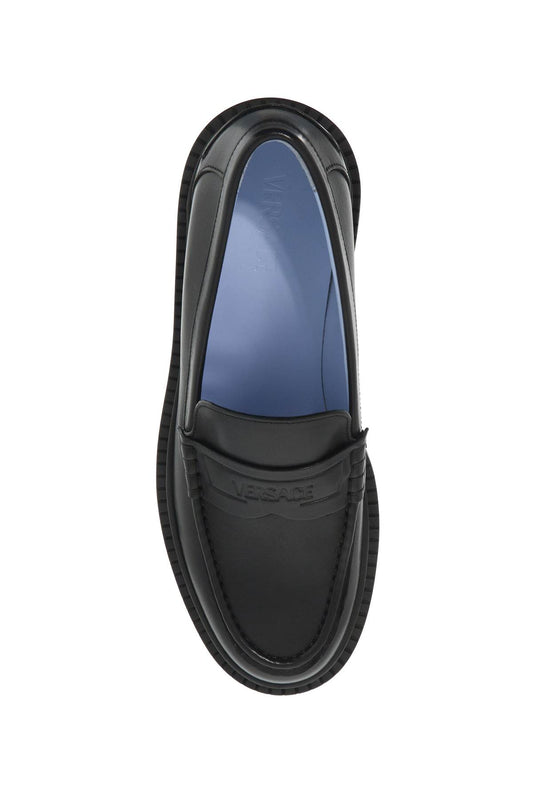 Versace smooth leather adriano loafers in Moccasins Versace