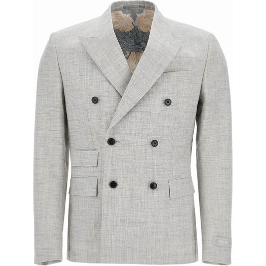 Versace double-breasted wool blend blazer Jackets Versace