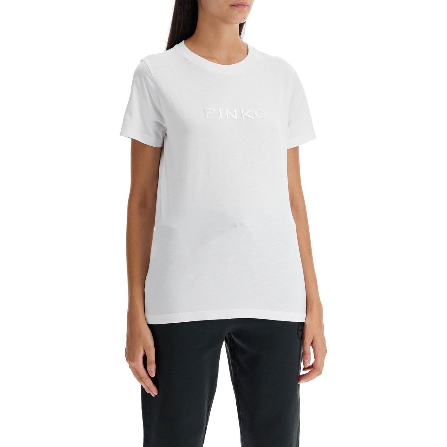 Pinko short-sleeved t-shirt with logo Topwear Pinko