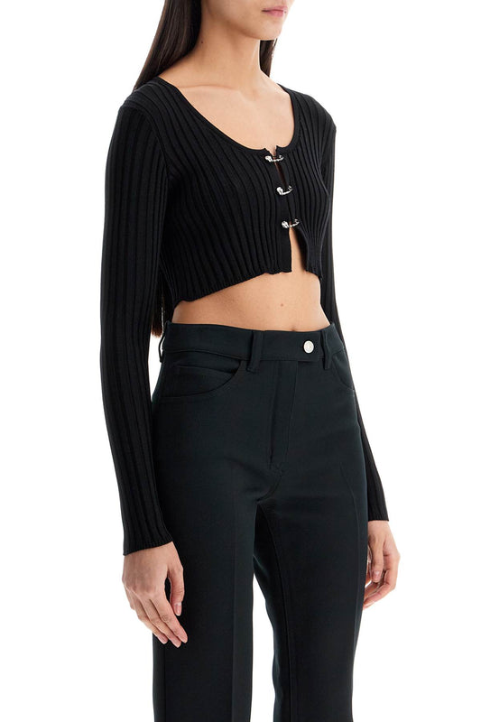 Versace 'cropped safety pin cardigan Knitwear Versace