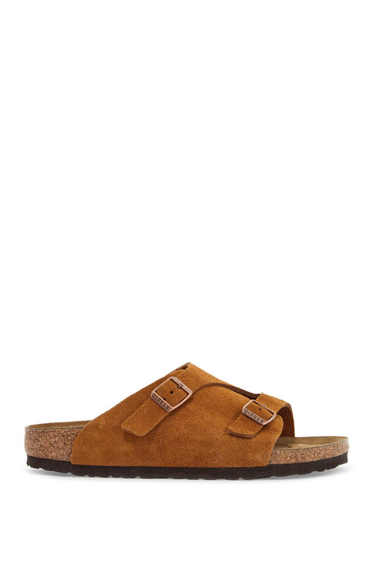 Birkenstock mink suede slippers with two adjustable straps Sandals Birkenstock