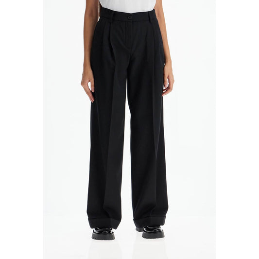 Pinko twill wide-leg trousers in pal