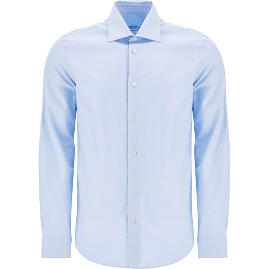 VINCENZO DI RUggIERO slim fit twill shirt for men