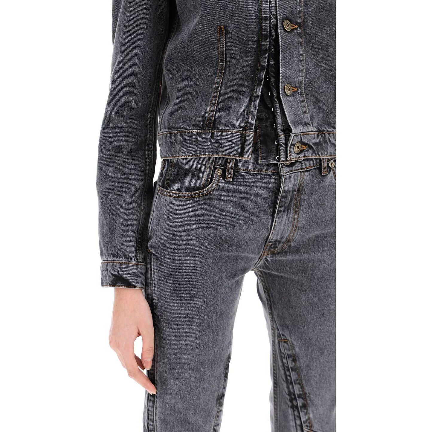 Y Project hook-and-eye denim jacket Jackets Y Project