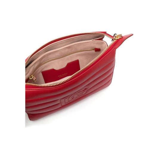 Dolce & Gabbana stitched-logo detail clutch bag Red Shoulder Dolce & Gabbana