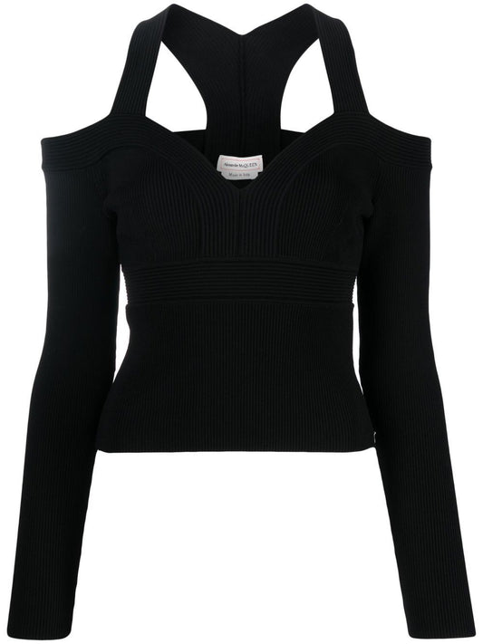 Alexander McQueen Top Black Topwear Alexander Mcqueen