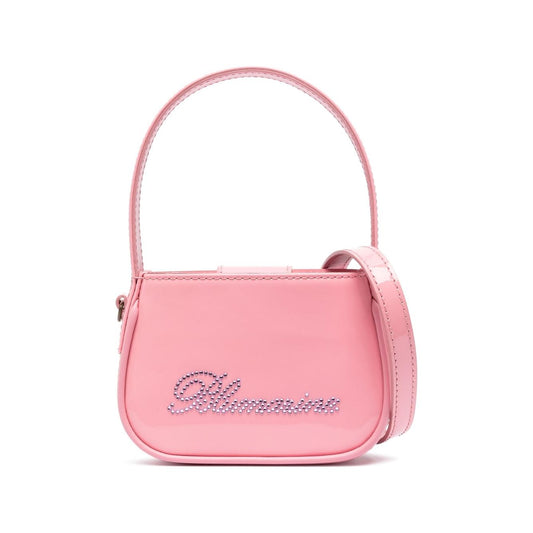 Blumarine Crystal-Embellished Logo Tote Bag in Pink Handbag Blumarine Light Pink