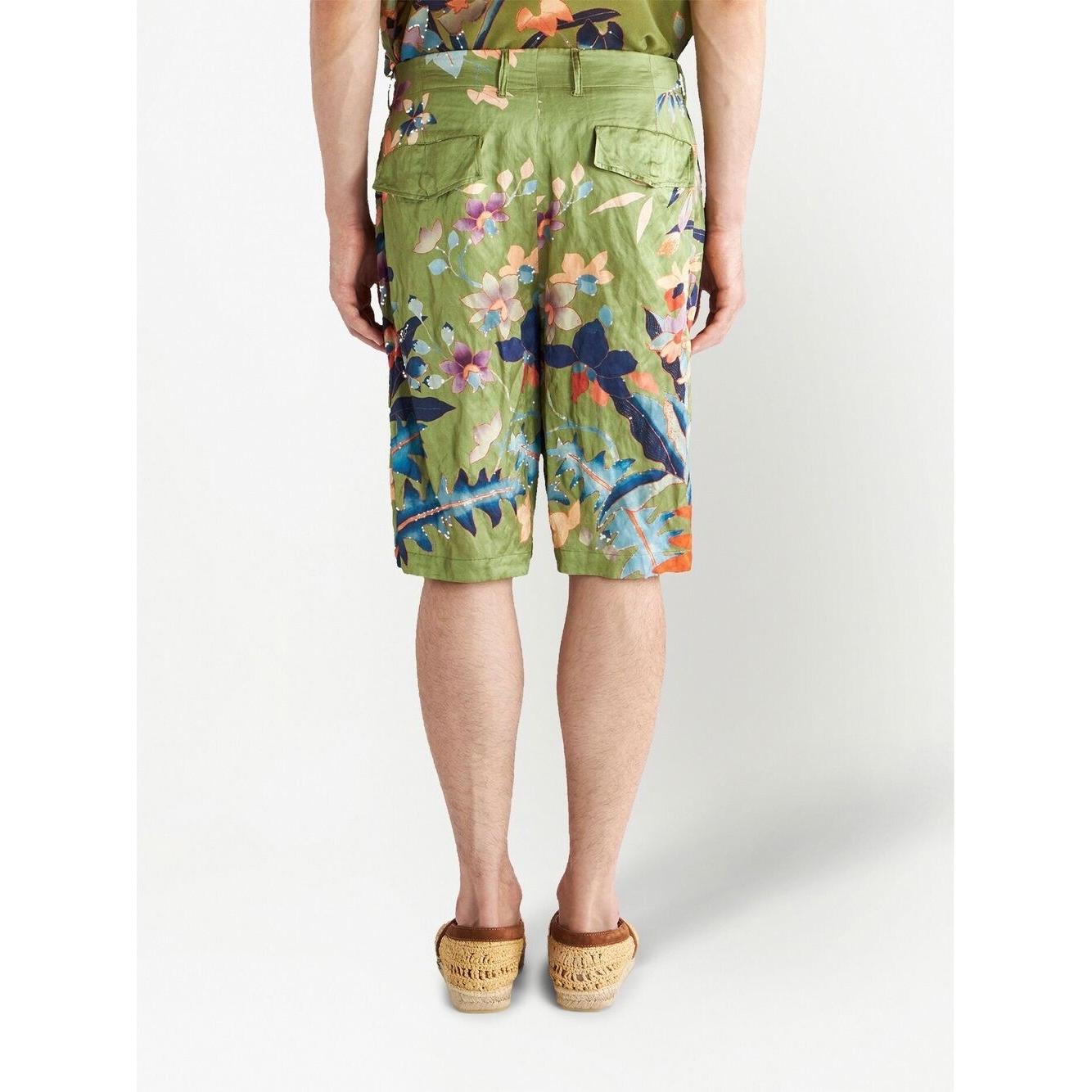 Etro Shorts Green Short trousers Etro