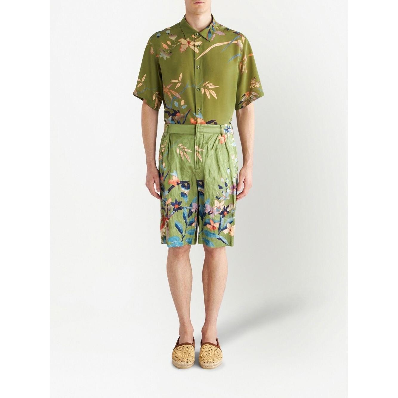 Etro Shorts Green Short trousers Etro