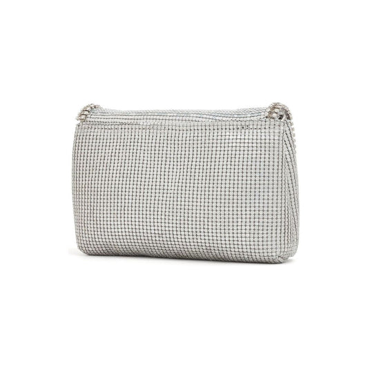 Rosantica crystal-embellished mesh bag Silver Handbag Rosantica Light Gray