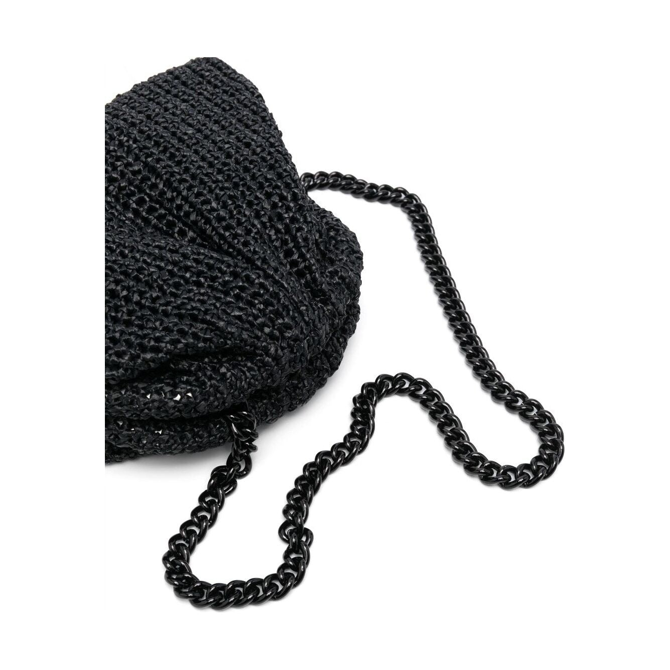 MARIA LA ROSA crochet-design crossbody bag Black Clutches Maria La Rosa