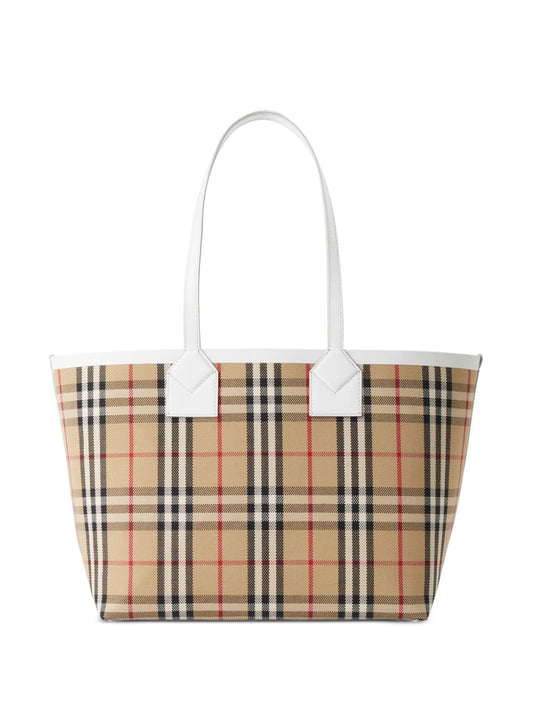 Burberry Vintage Check pattern tote Bag Beige