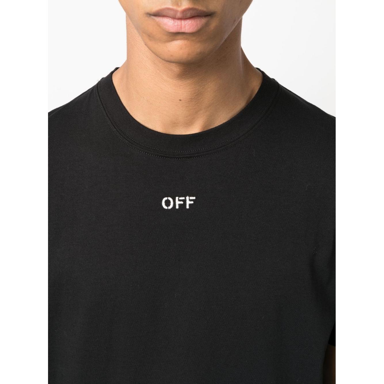 Off White T-shirts and Polos Black Topwear Off White