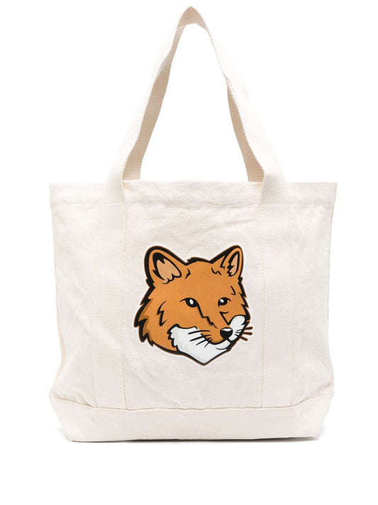 MAISON KITSUNE' Bags.. Beige Shopper Maison Kitsune