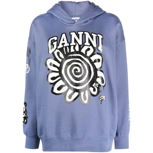 GANNI Sweaters Blue Topwear Ganni