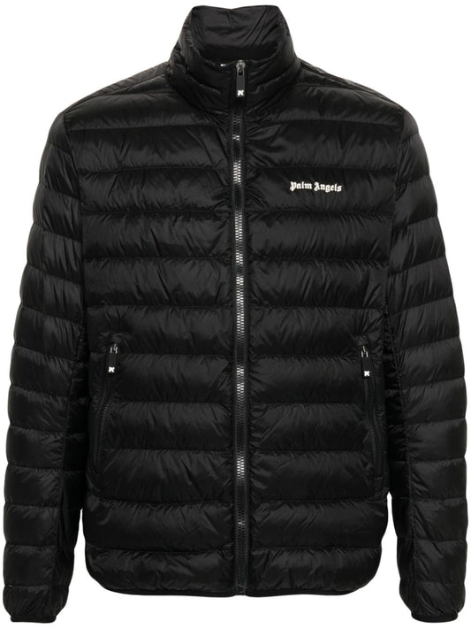 Palm Angels logo print down jacket Jackets Palm Angels