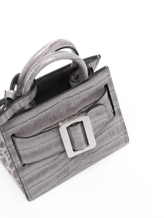 Boyy Bobby Charm leather mini bag Grey Clutches Boyy