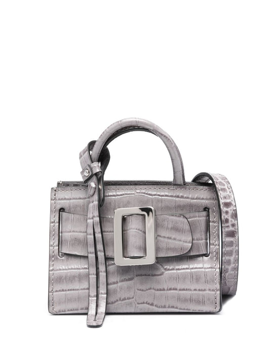 Boyy Bobby Charm leather mini bag Grey Clutches Boyy