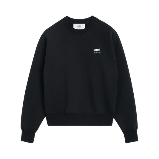 Ami Paris black organic cotton loopback Sweaters Topwear Ami Paris