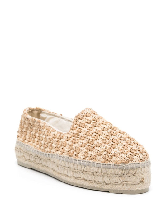 MANEBI Flat shoes Beige Espadrilles Manebi