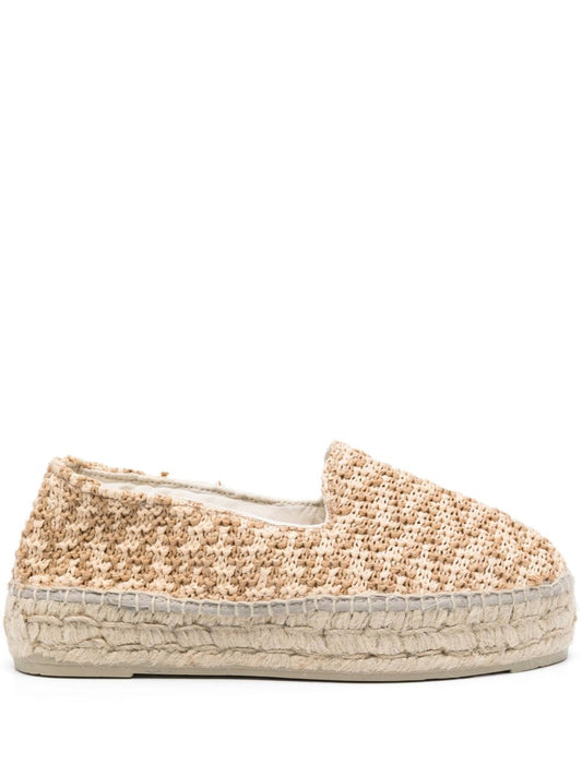 MANEBI Flat shoes Beige Espadrilles Manebi