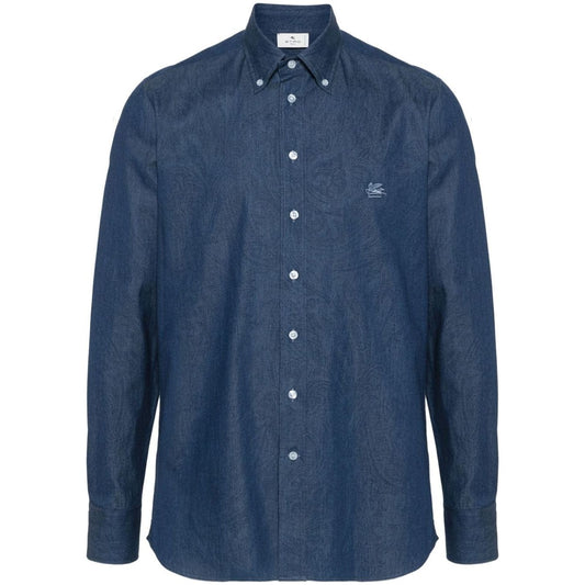 Etro Shirts Blue Shirts Etro