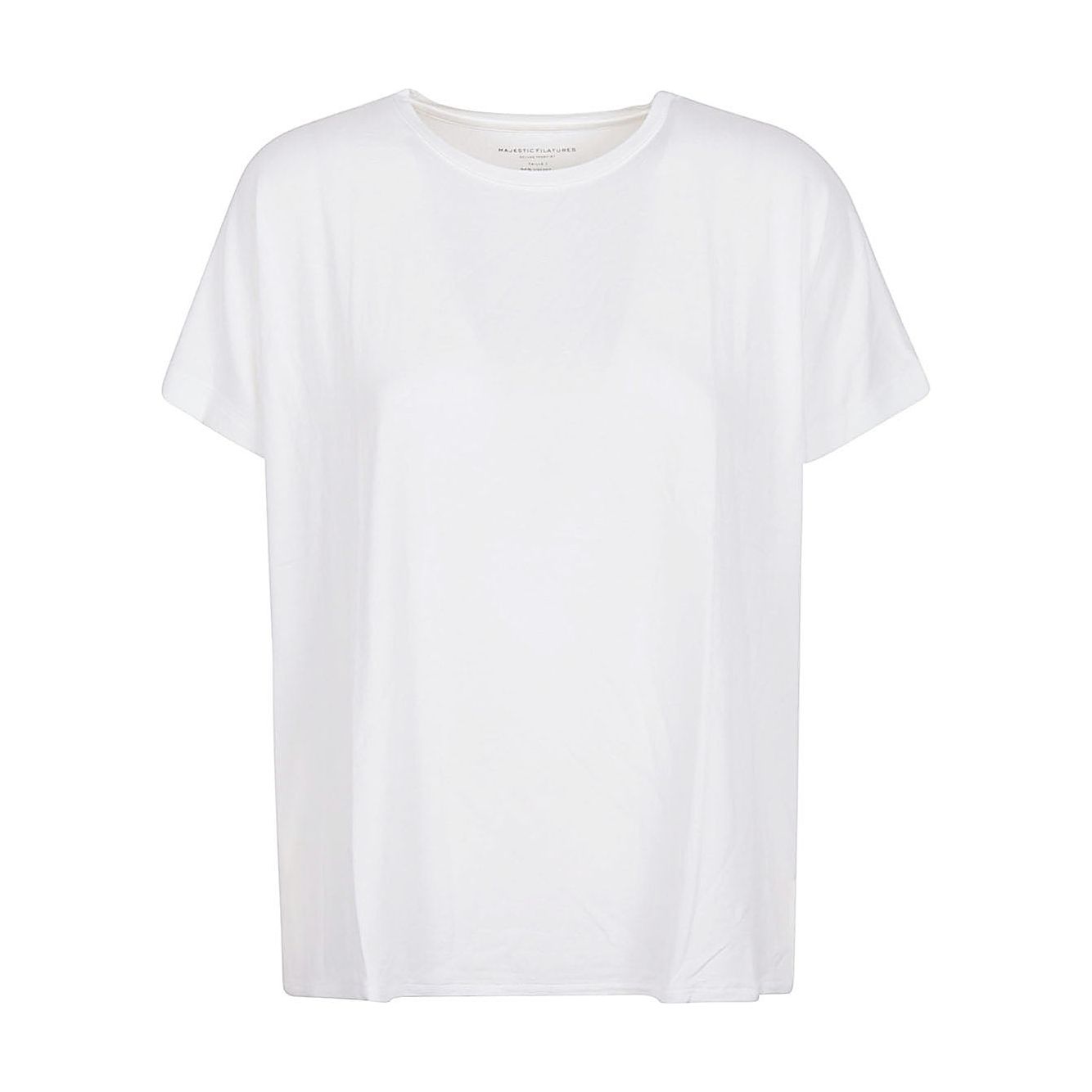 Majestic T-shirts and Polos White Topwear Majestic