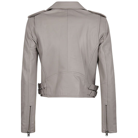 Iro Ashville leather biker jacket Grey Jackets Iro