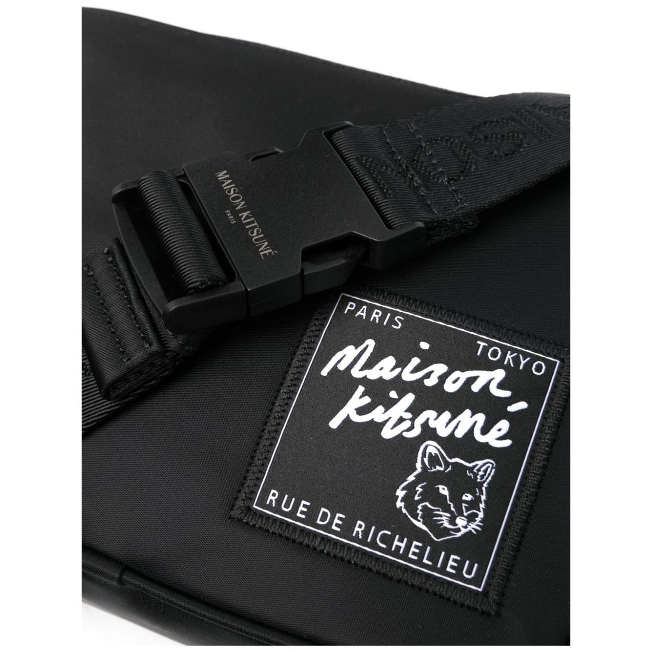 MAISON KITSUNE nylon black belt Bag Belt bags Maison Kitsune'