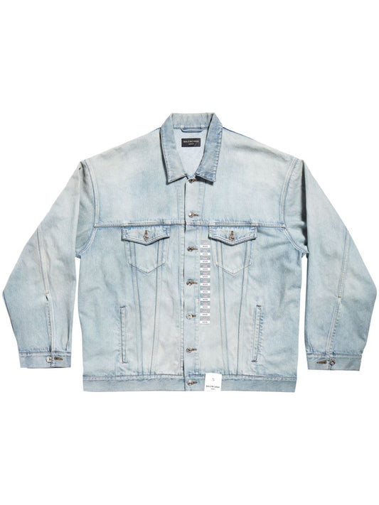 Balenciaga Denim jacket with flap pockets and drop shoulder