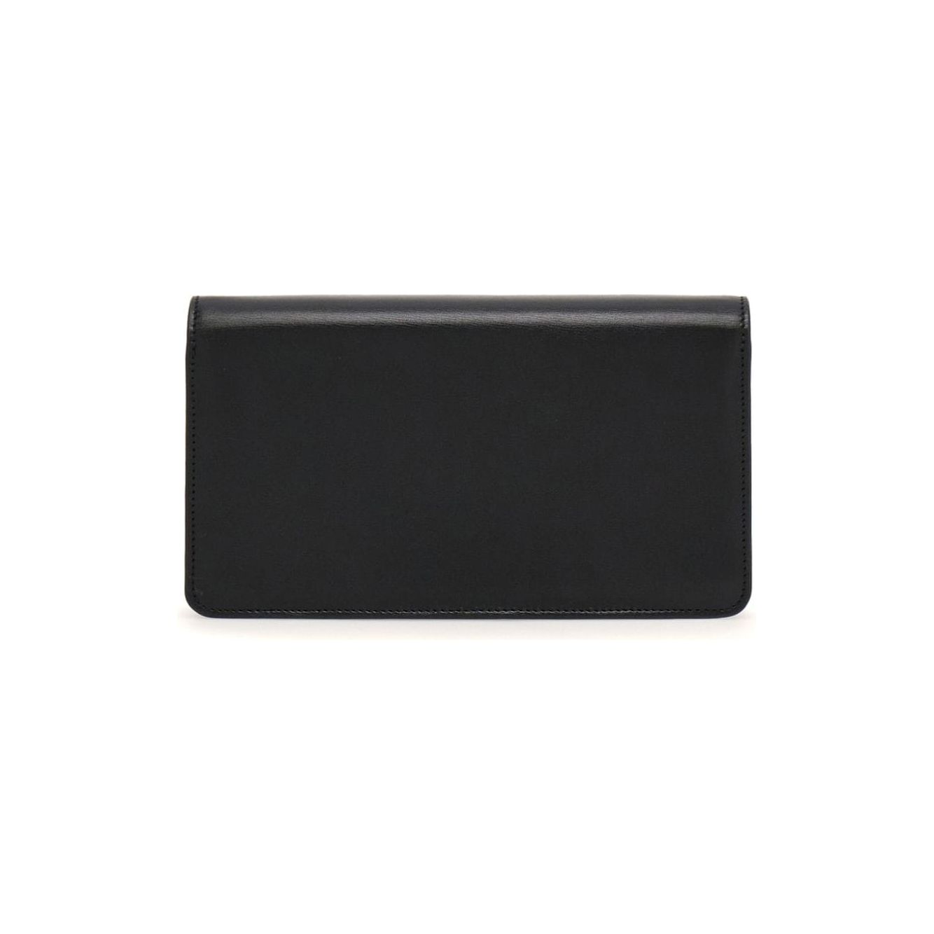 Ferragamo black calfskin Gancini plaque logo-engraved Bag Clutches Ferragamo