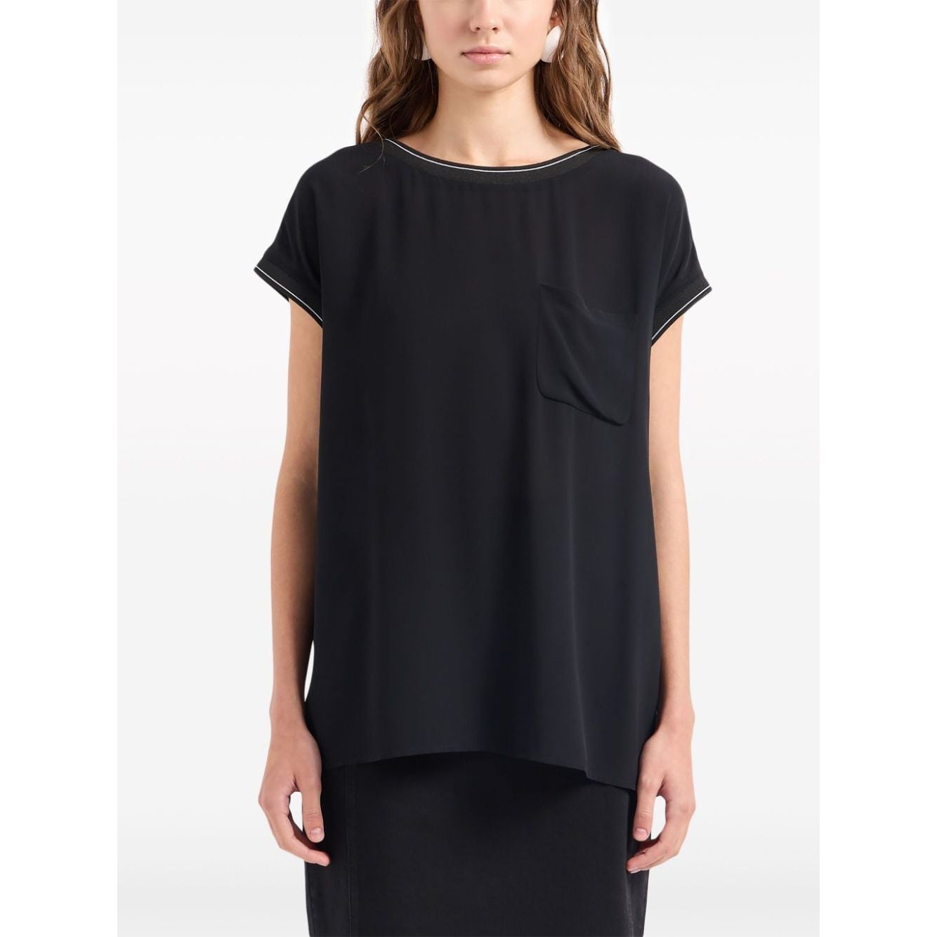 Emporio Armani Top Black Topwear Emporio Armani