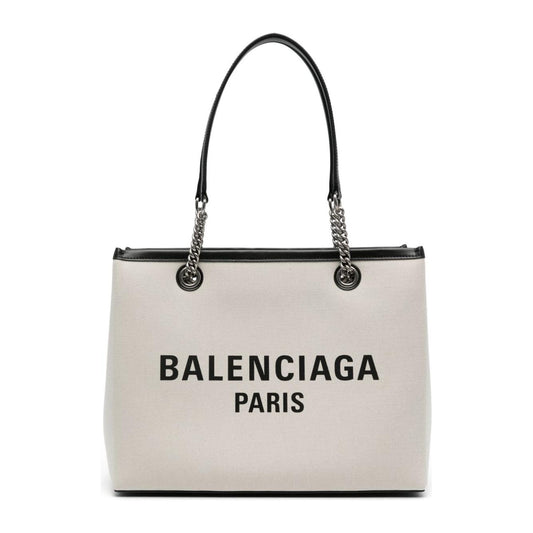 Balenciaga Logo Print Canvas Tote Bag Shopper Balenciaga