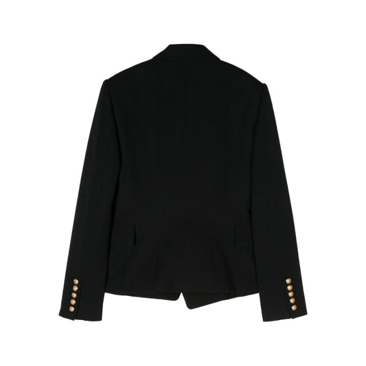 Balmain black wool twill weave panelled design Jacket Jackets Balmain