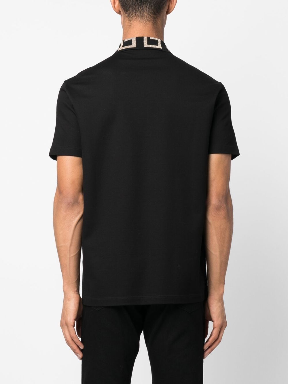 Versace Medusa Head motif polo shirt Black