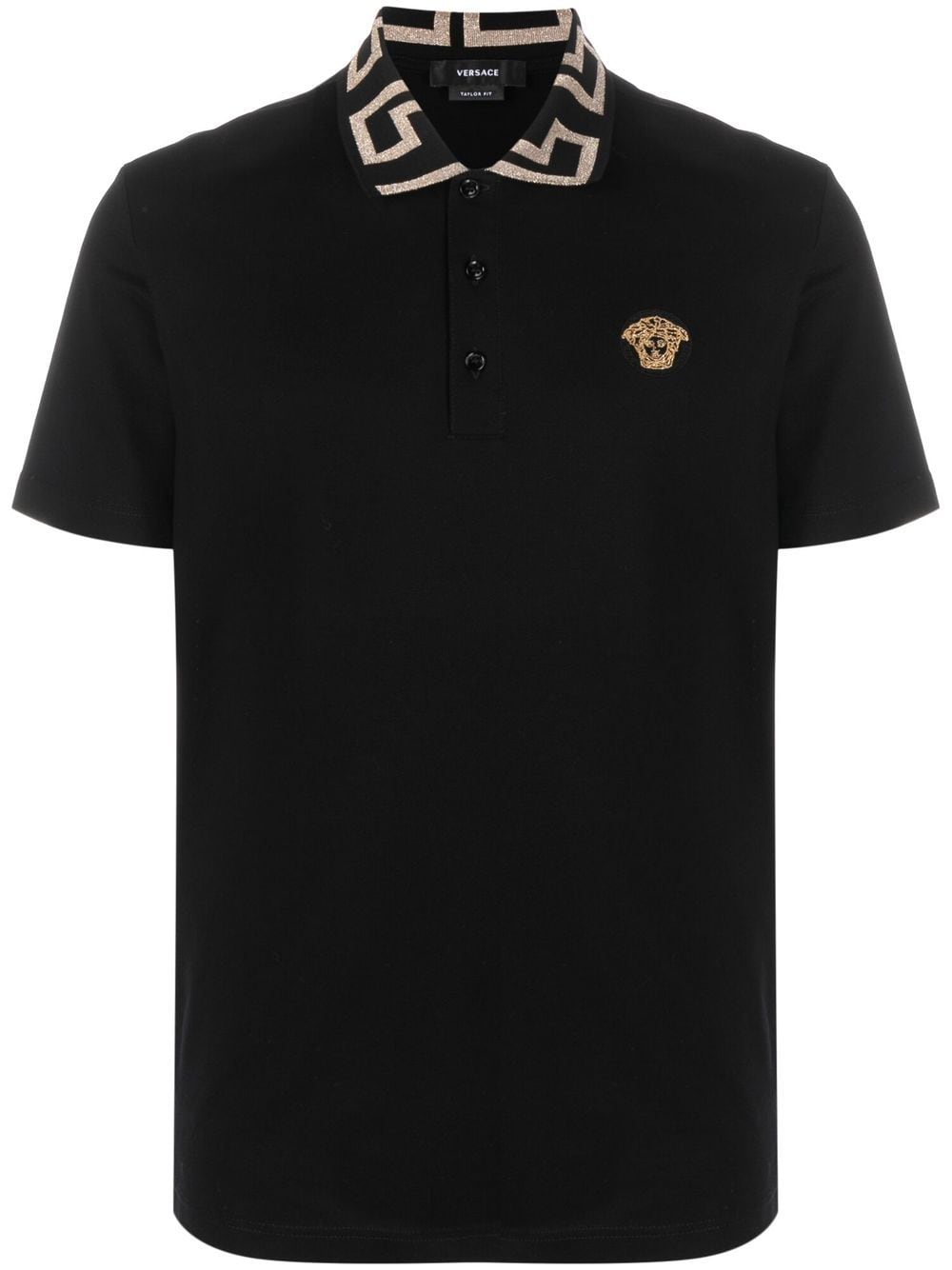 Versace Medusa Head motif polo shirt Black